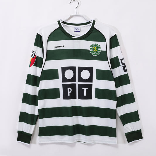 Sporting Lisbon 2001/03 Long Sleeve Home Kit
